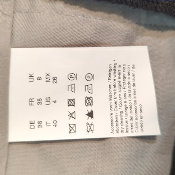 Charcoal gray Reda wool women's dress pants with blue sripe, Boss Hugo Boss 4 - Picture 4 of 7